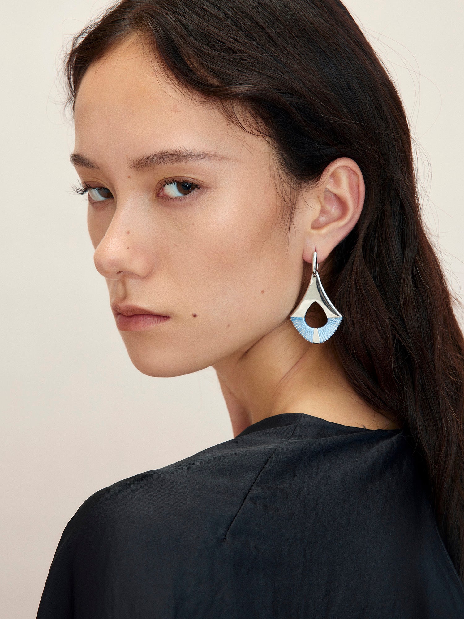 FAN SHAPED DROP EARRINGS