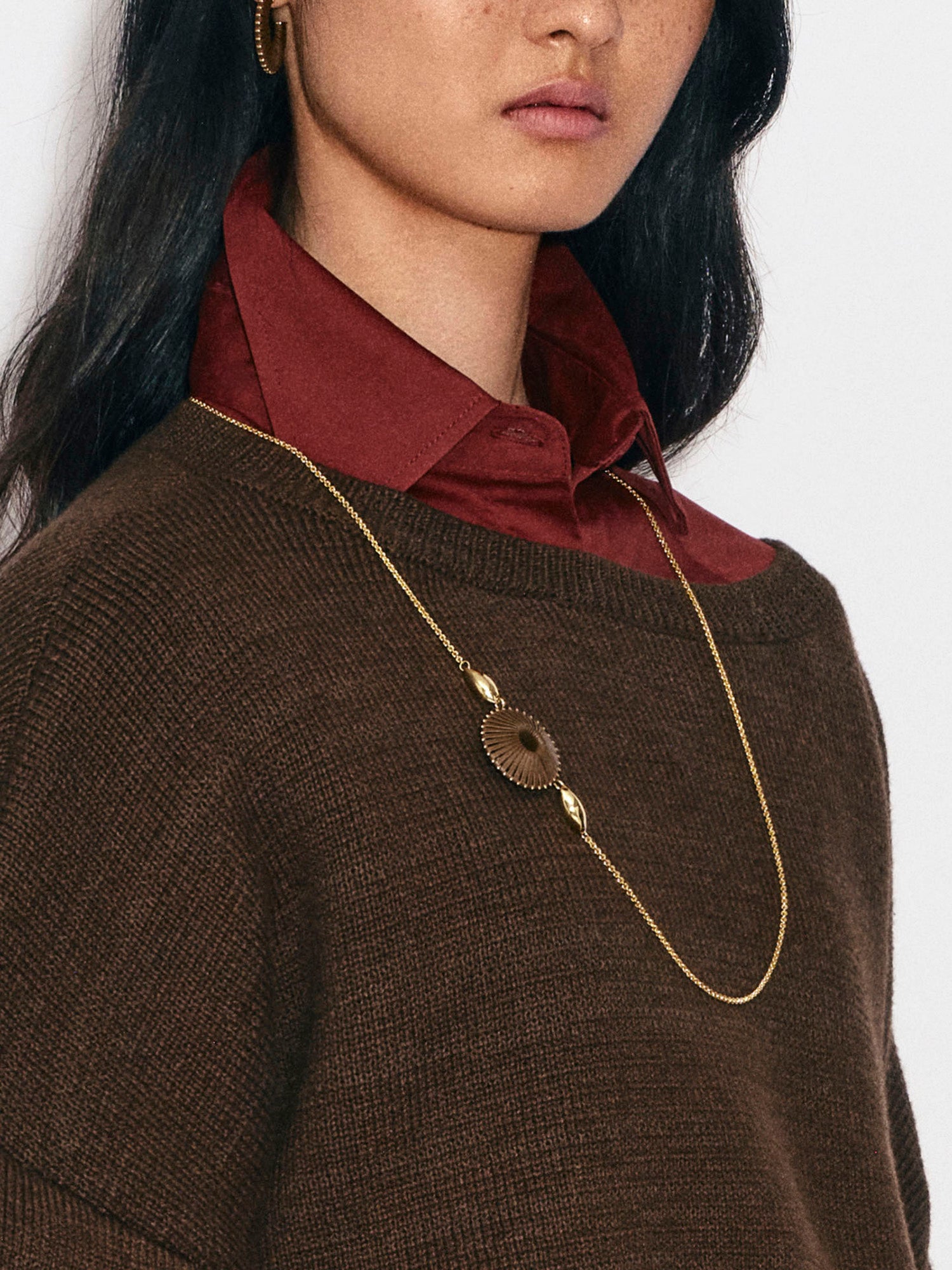 GYROSCOPE LEATHER NECKLACE