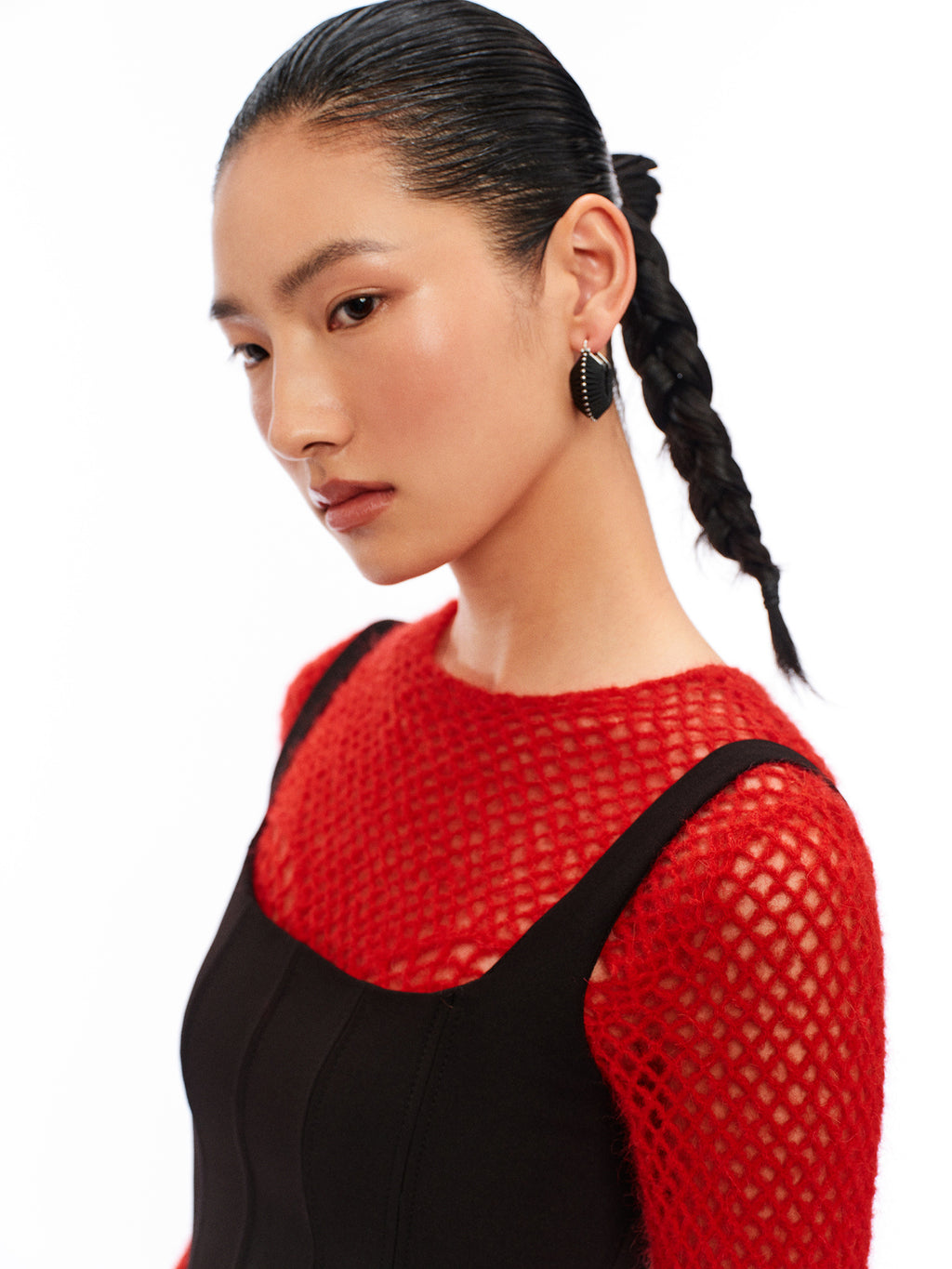 HOOP LEATHER EARRINGS