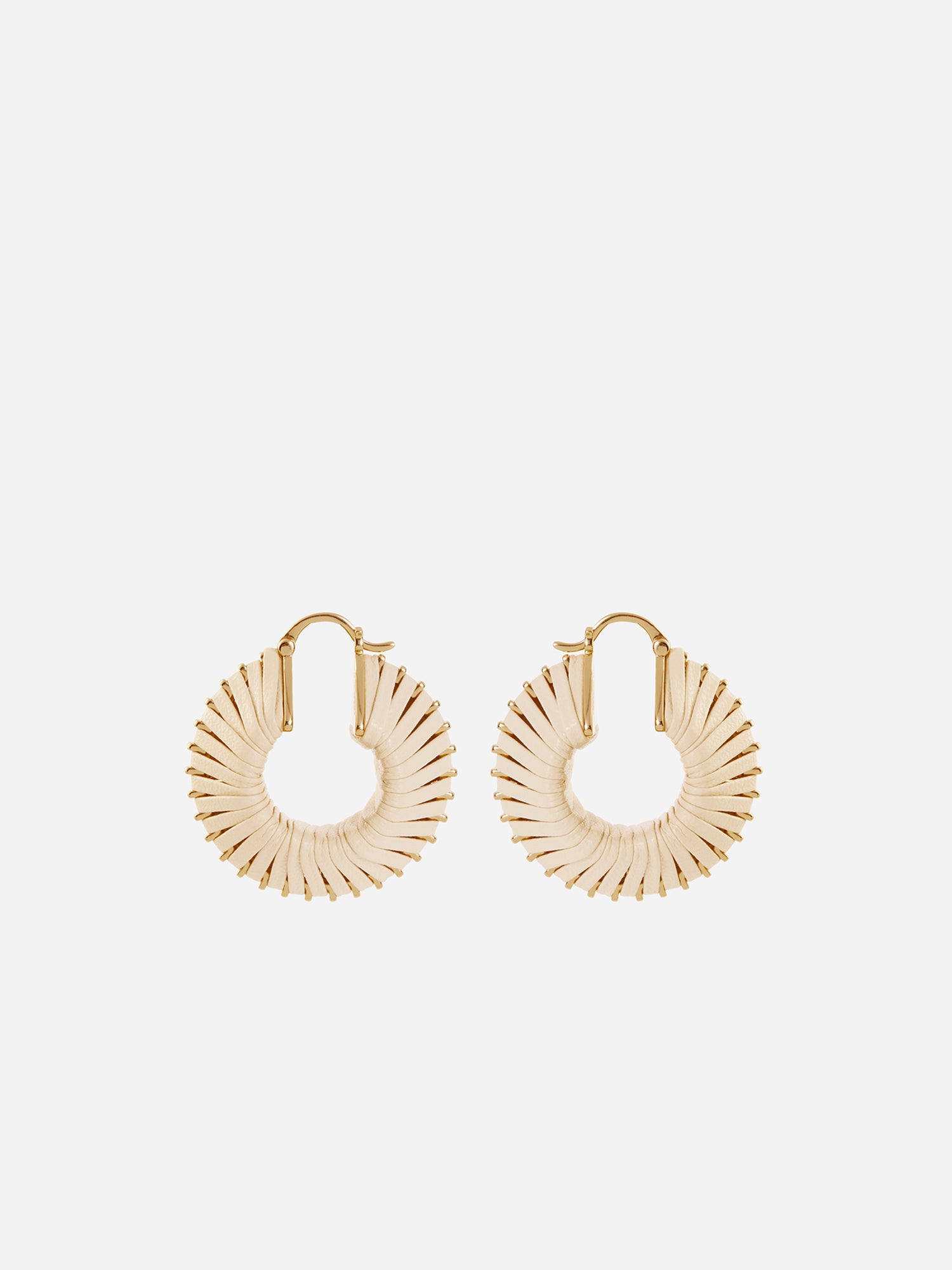 HOOP LEATHER EARRINGS