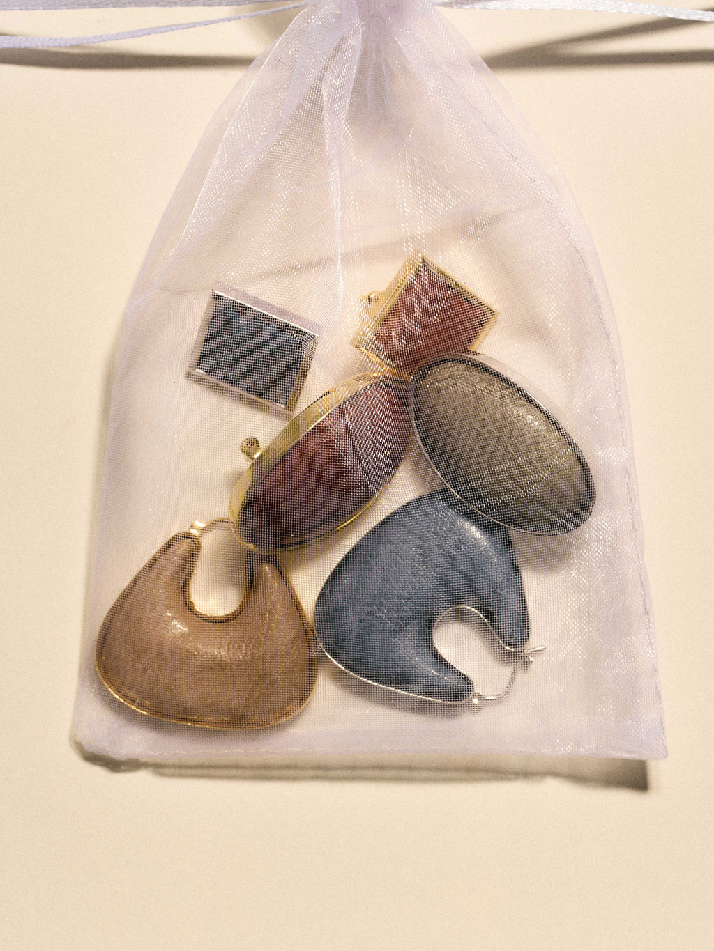 HORSESHOE LEATHER-WRAPPED EARRINGS