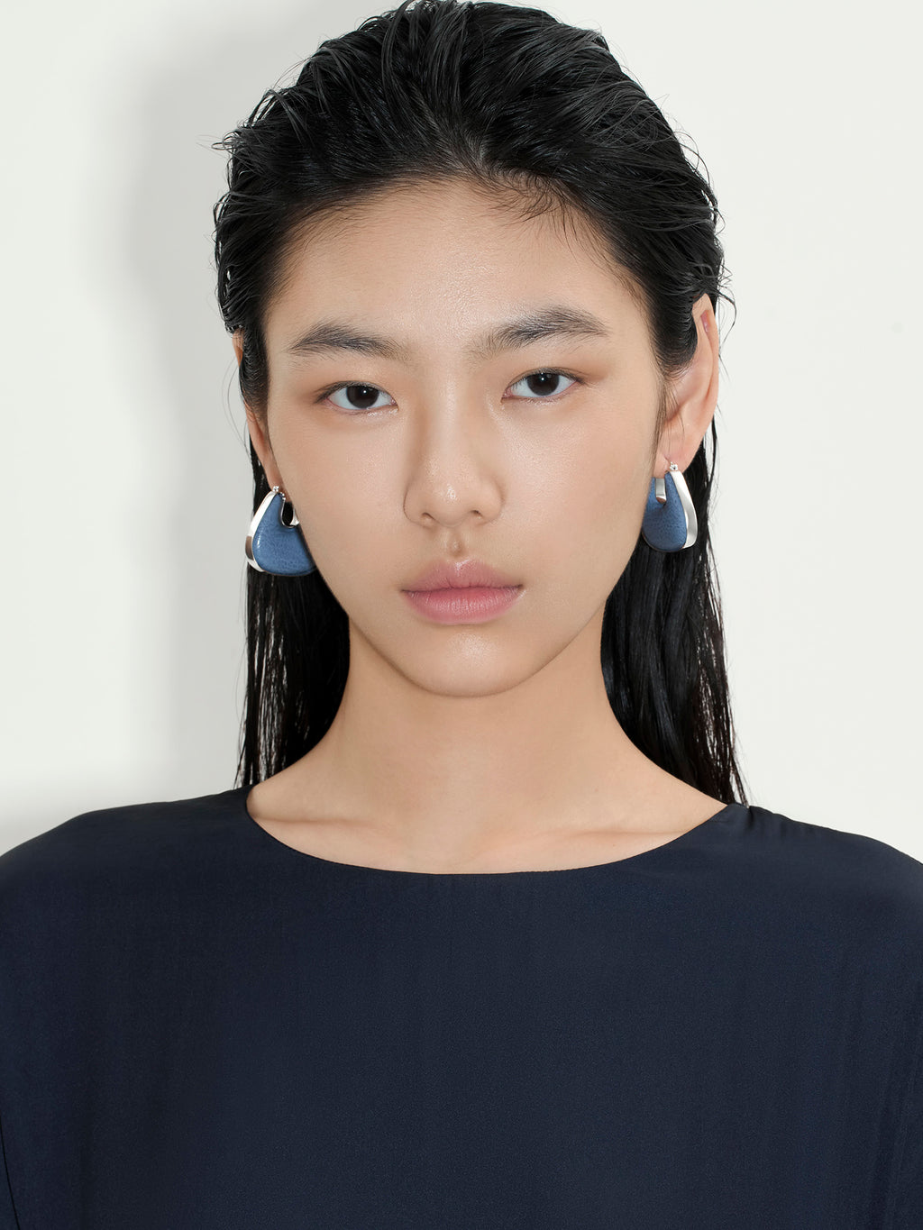 HORSESHOE LEATHER-WRAPPED EARRINGS