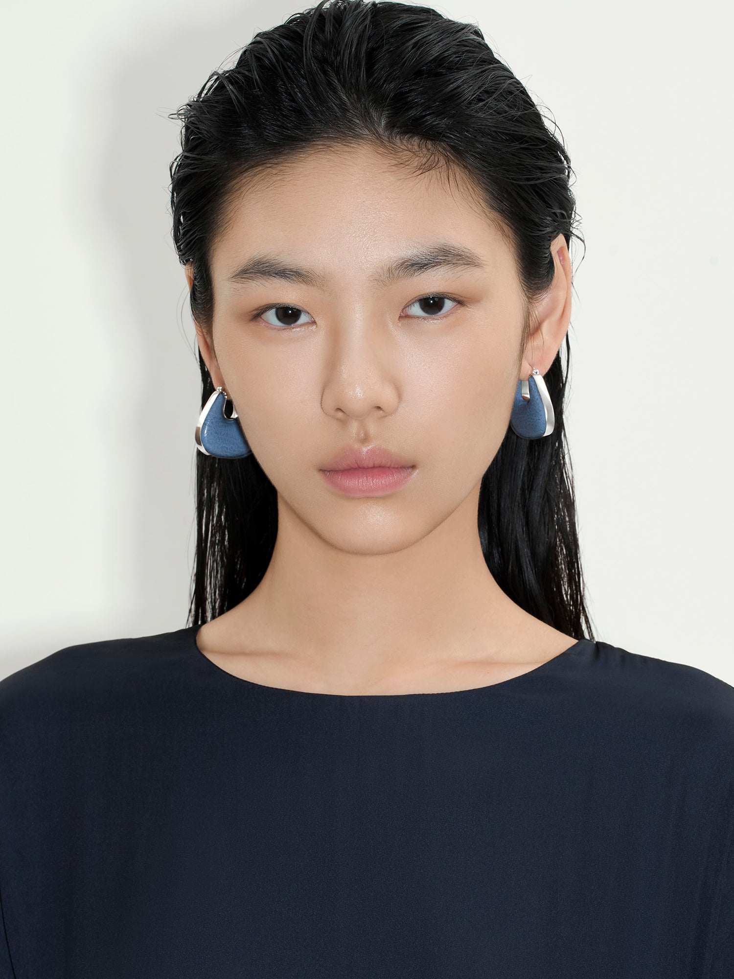 HORSESHOE LEATHER-WRAPPED EARRINGS