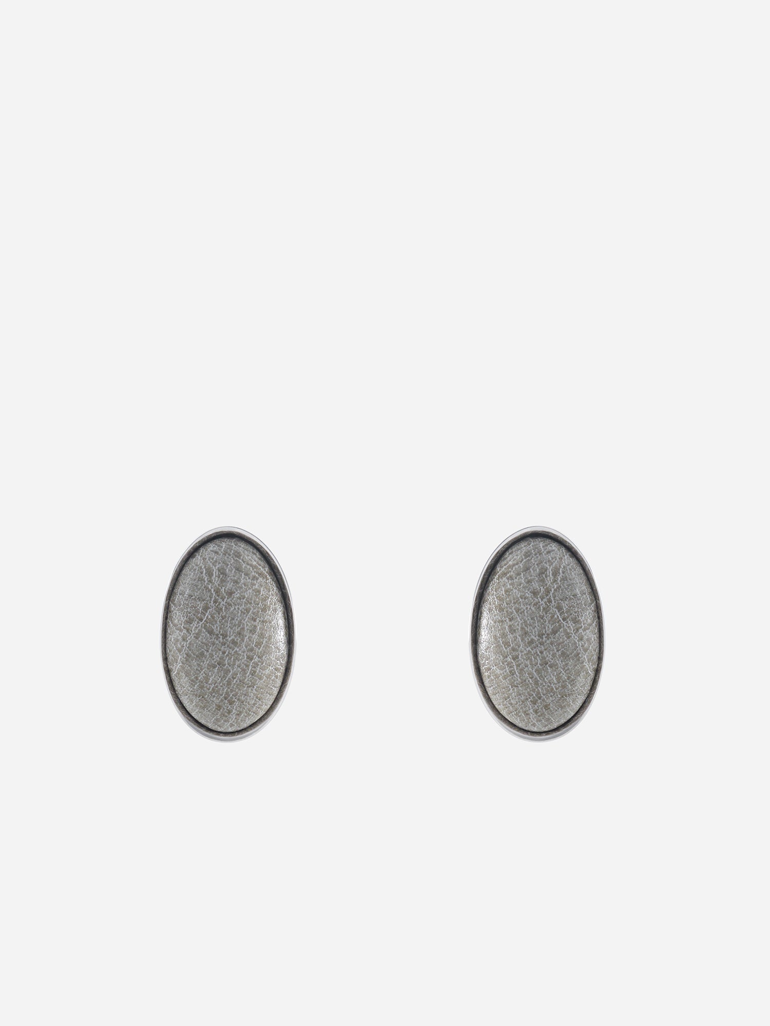 CURVED LEATHER-WRAPPED EARRINGS