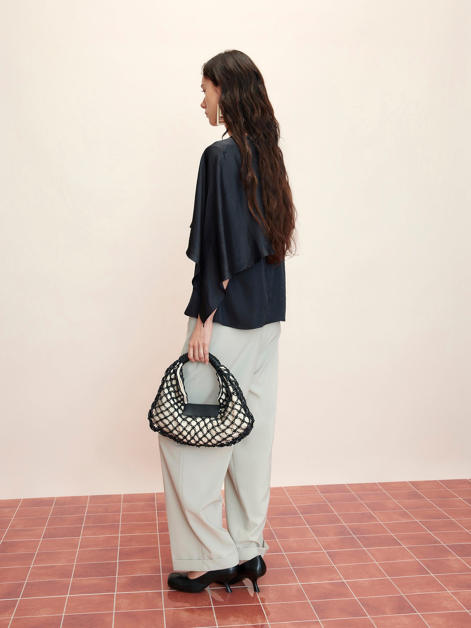 LEATHER WOVEN BAG SMALL