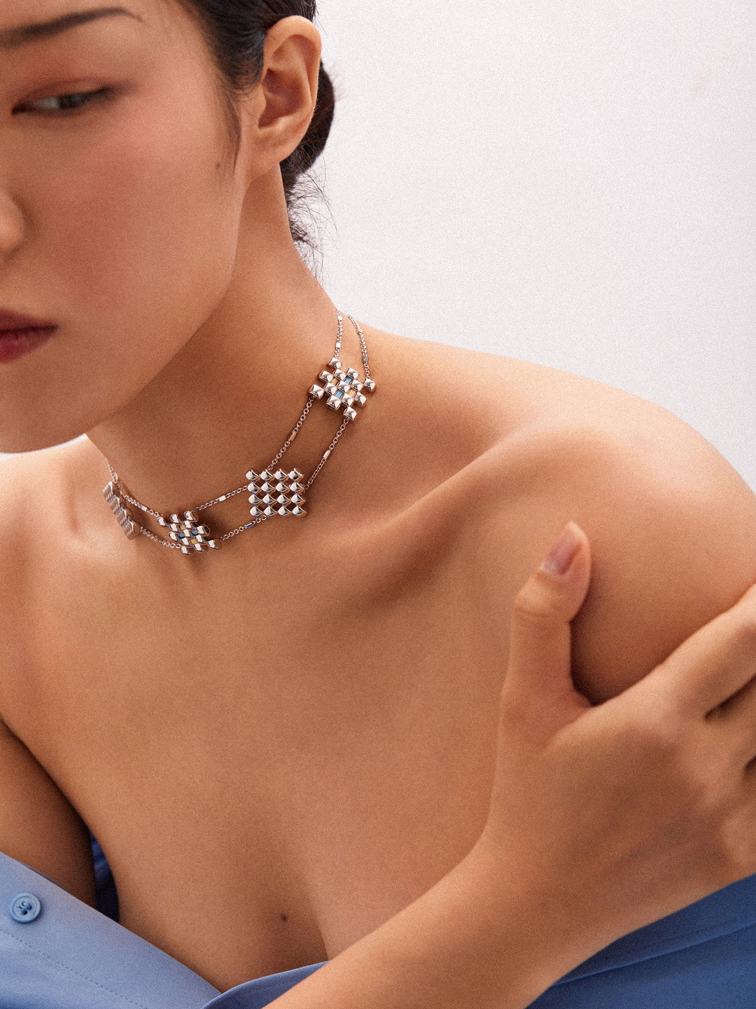 RHOMBUS AND SQUARE NECKLACE